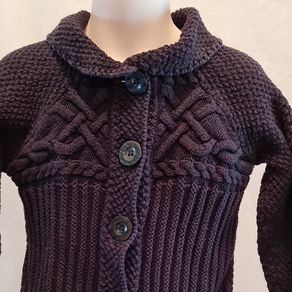 Calvin Klein Kids Black Knit Jacket front buttons, excellent used condition,  4T - Picture 4 of 6